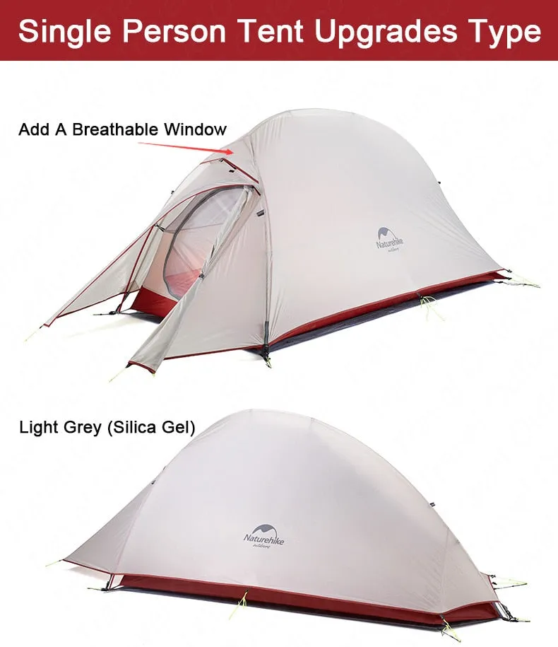 1 2 3 Persons Camping Tent Outdoor 20D Silicone