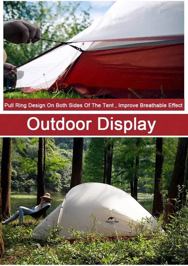 1 2 3 Persons Camping Tent Outdoor 20D Silicone