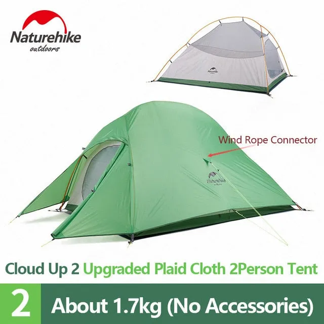 1 2 3 Persons Camping Tent Outdoor 20D Silicone