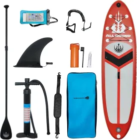 10'6" x 33" x 6" Paddle Board, Extra Wide Inflatable Stand Up Paddle Board with Premium Accessories, Non-Slip Comfortable Deck for Youth & Adults of All Skill Levels