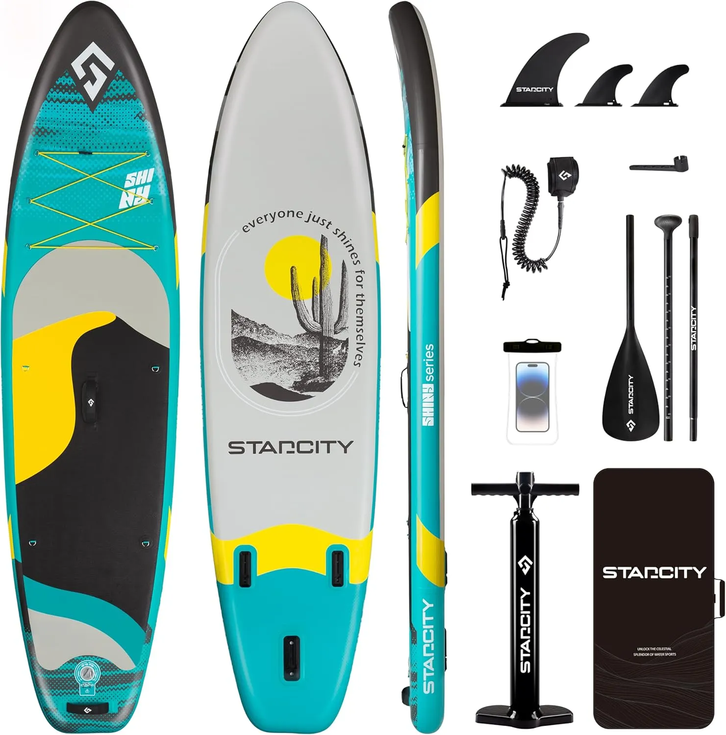11'*34"*6" Blow Up Paddle Board, Inflatable Paddle Board,Paddle Board,Spacious and Stable, Anti Slip and Easy to Operate, Large Size Suitable for Single Person/Family/Pet Use.