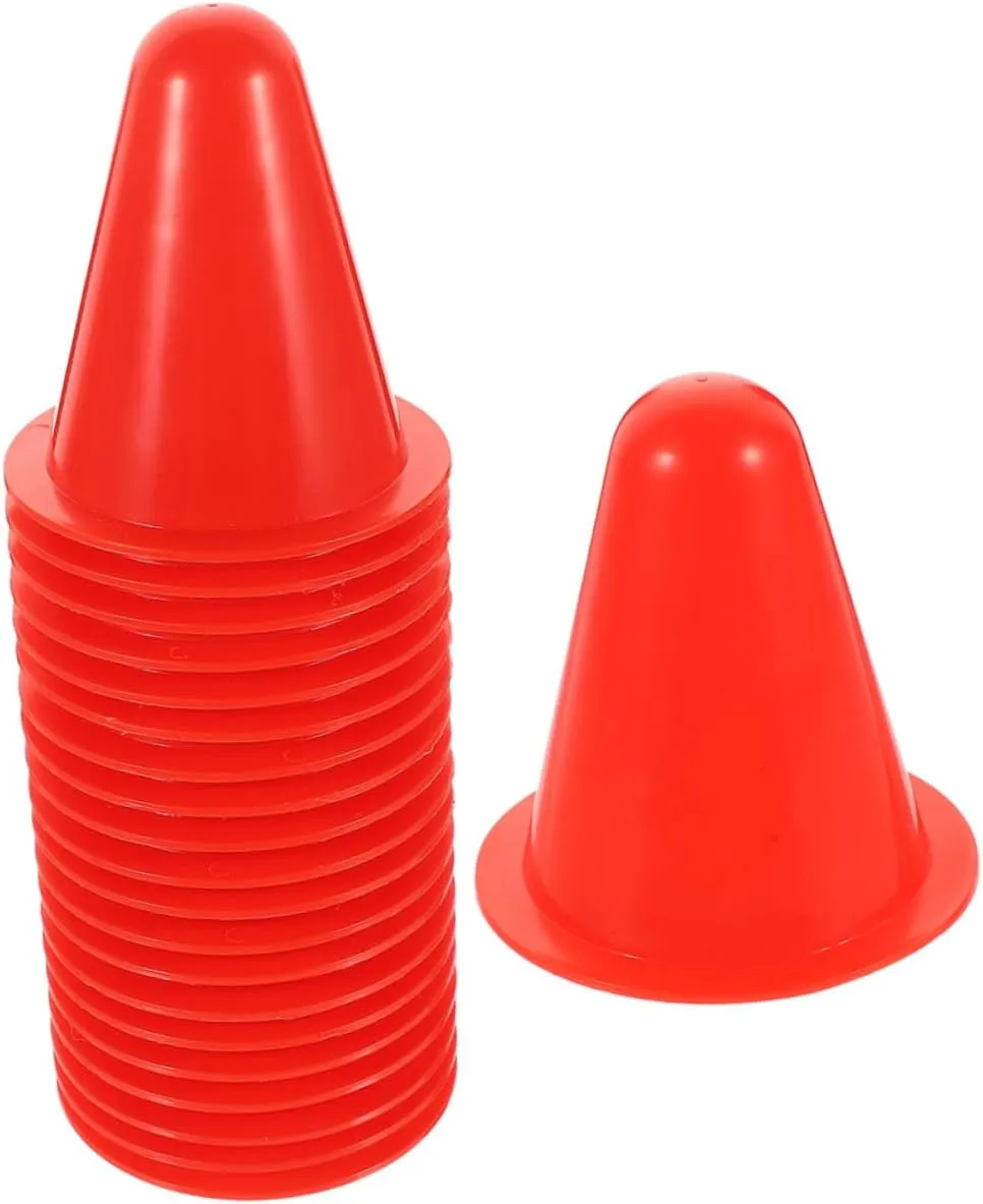 40pcs Skating Cones for Training Obstacle Course Markers Portable Road Cones for Agility Practice and Skill Development for Indoor and Outdoor Use