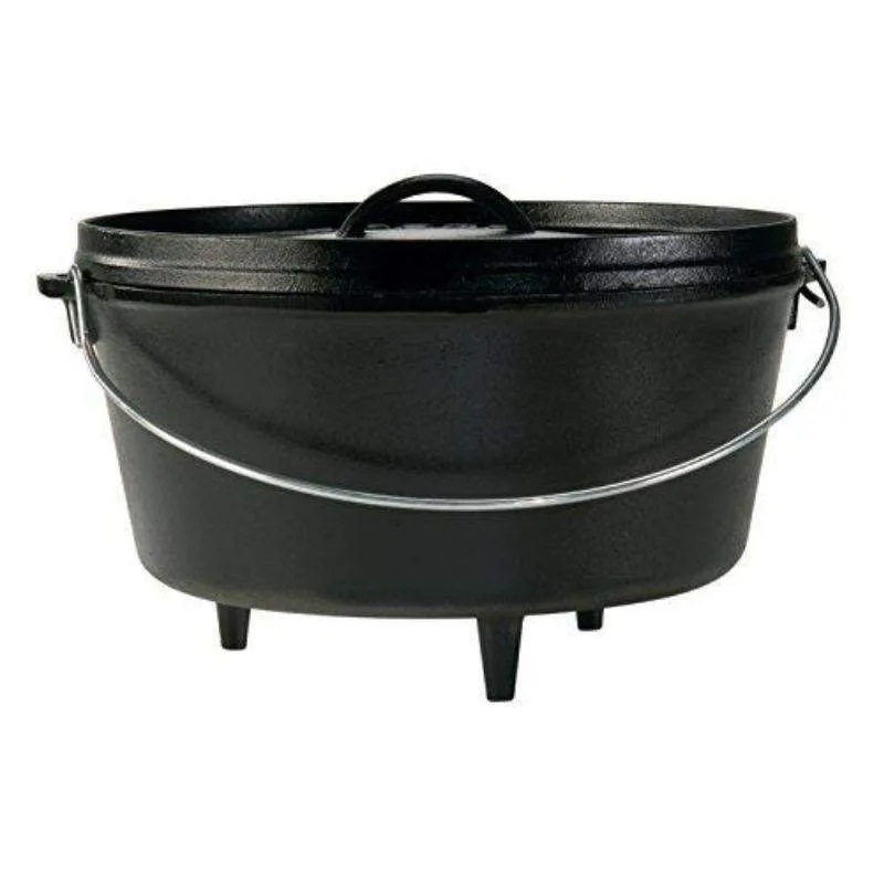 8 Quart Deep Camp Dutch Ovens  Seasoned Cast Iron Camping Stove Cooking Pot