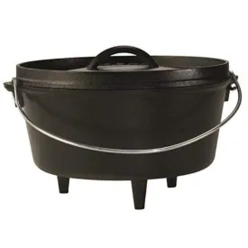 8 Quart Deep Camp Dutch Ovens  Seasoned Cast Iron Camping Stove Cooking Pot