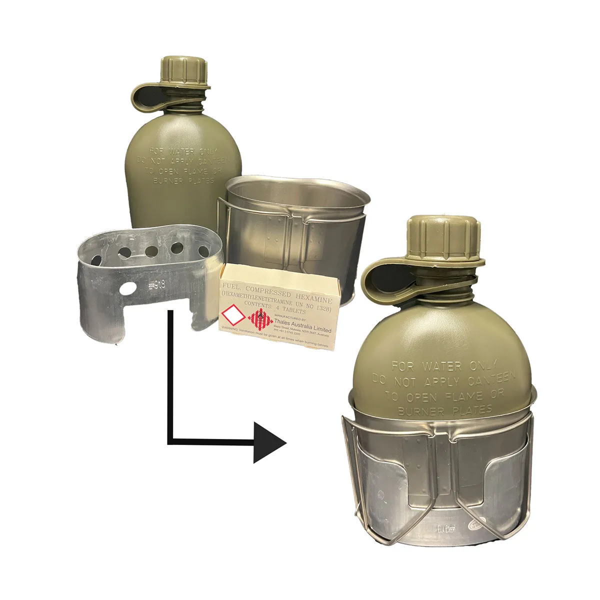 Aluminium Canteen Cup Hexi Stove Stand