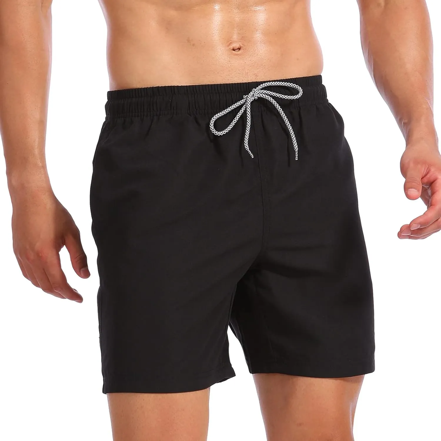 Biwisy Mens Swim Trunks Quick Dry Swim Shorts with Mesh Lining Funny Beach Shorts