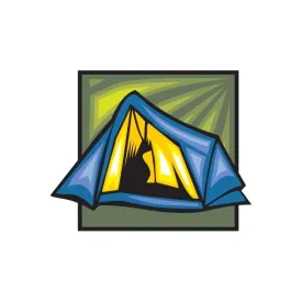 Blue Camping Tent Sticker