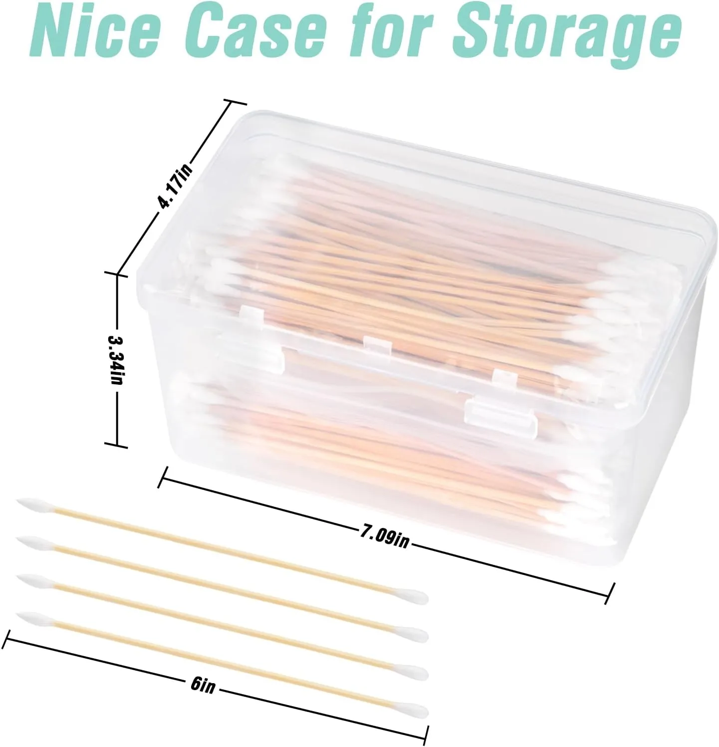 BOOSTEADY 6 Inch Cotton Gun Cleaning Swabs with Bamboo HandleChoose Your Tip