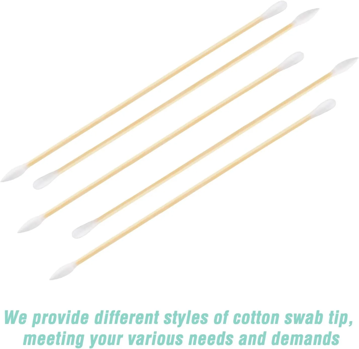 BOOSTEADY 6 Inch Cotton Gun Cleaning Swabs with Bamboo HandleChoose Your Tip