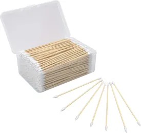 BOOSTEADY 6 Inch Cotton Gun Cleaning Swabs with Bamboo HandleChoose Your Tip