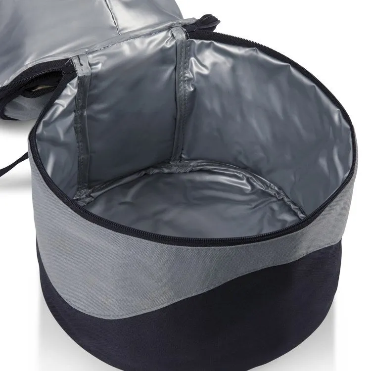 Caliente Portable Charcoal Grill and Cooler Tote, Black with Gray