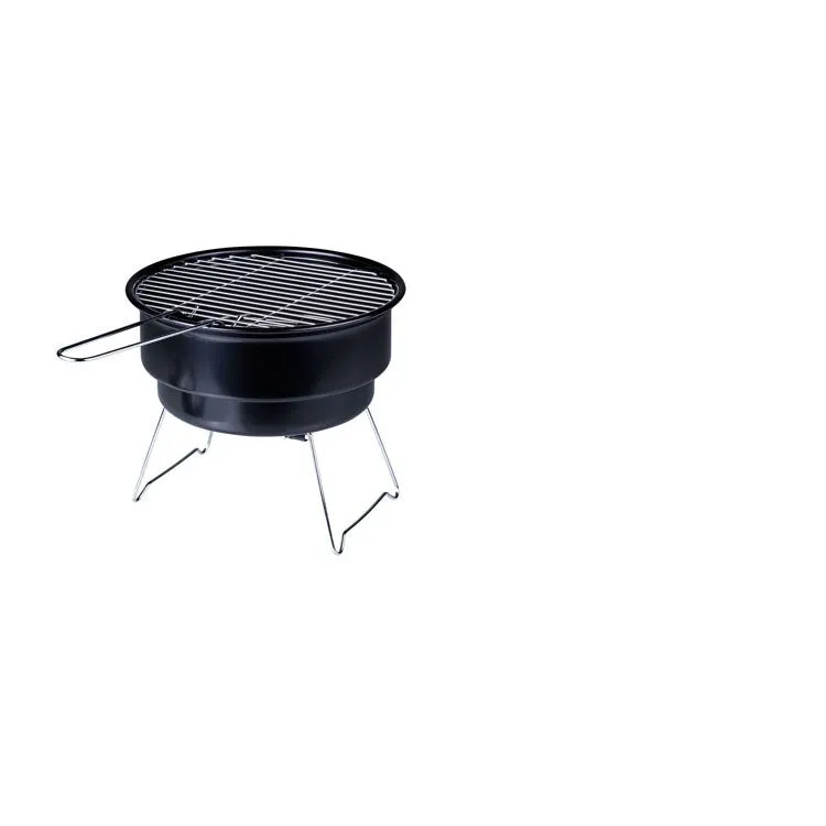 Caliente Portable Charcoal Grill and Cooler Tote, Black with Gray