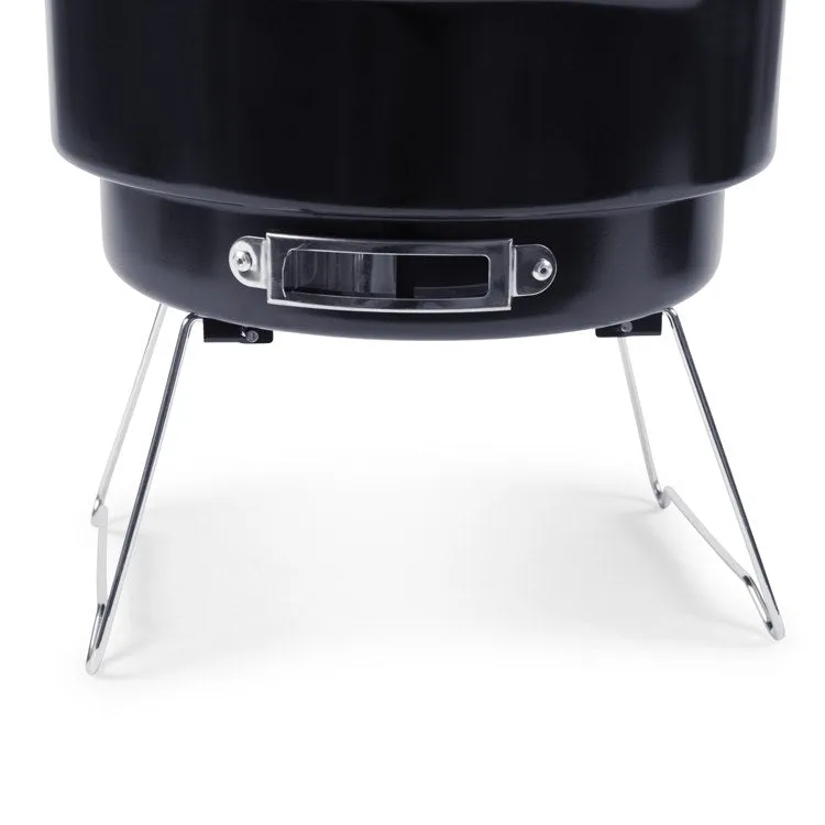 Caliente Portable Charcoal Grill and Cooler Tote, Black with Gray