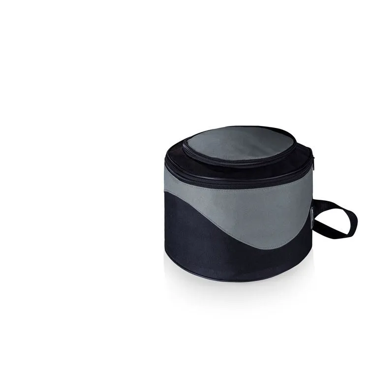 Caliente Portable Charcoal Grill and Cooler Tote, Black with Gray