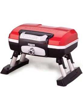 Cuisinart CGG-180T Petit Gourmet Portable Tabletop Propane Gas Grill, Red 17.6 x 18.6 x 11.8-Inch