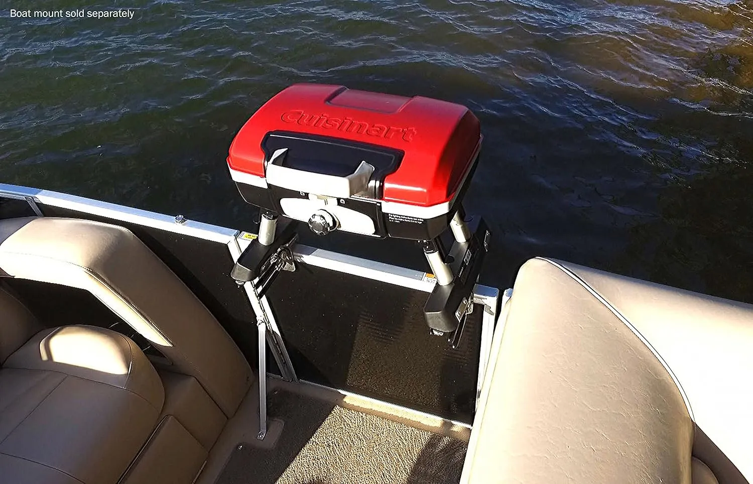Cuisinart CGG-180T Petit Gourmet Portable Tabletop Propane Gas Grill, Red 17.6 x 18.6 x 11.8-Inch