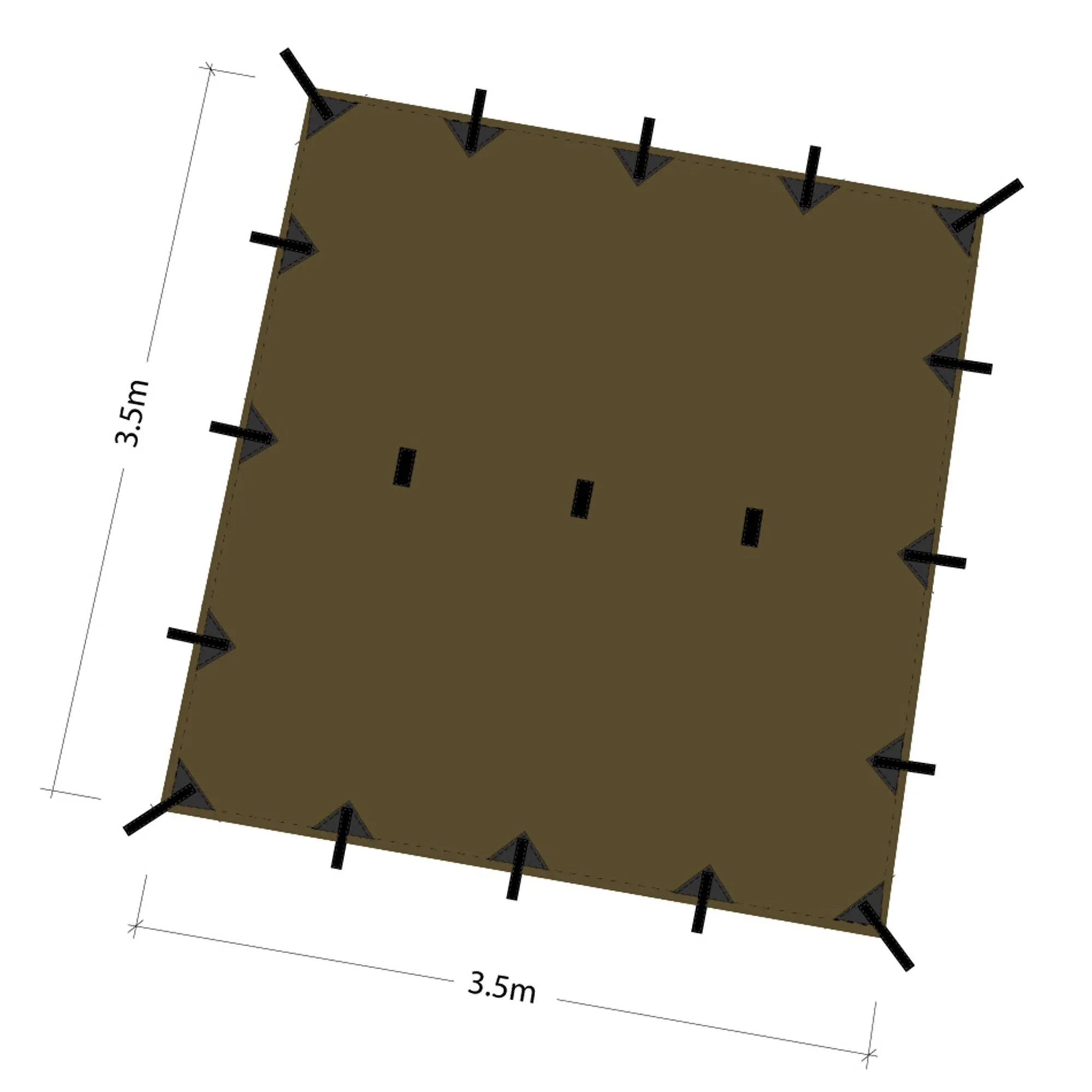DD TARP 3.5x3.5 metri - Telo per camping ed escursioni