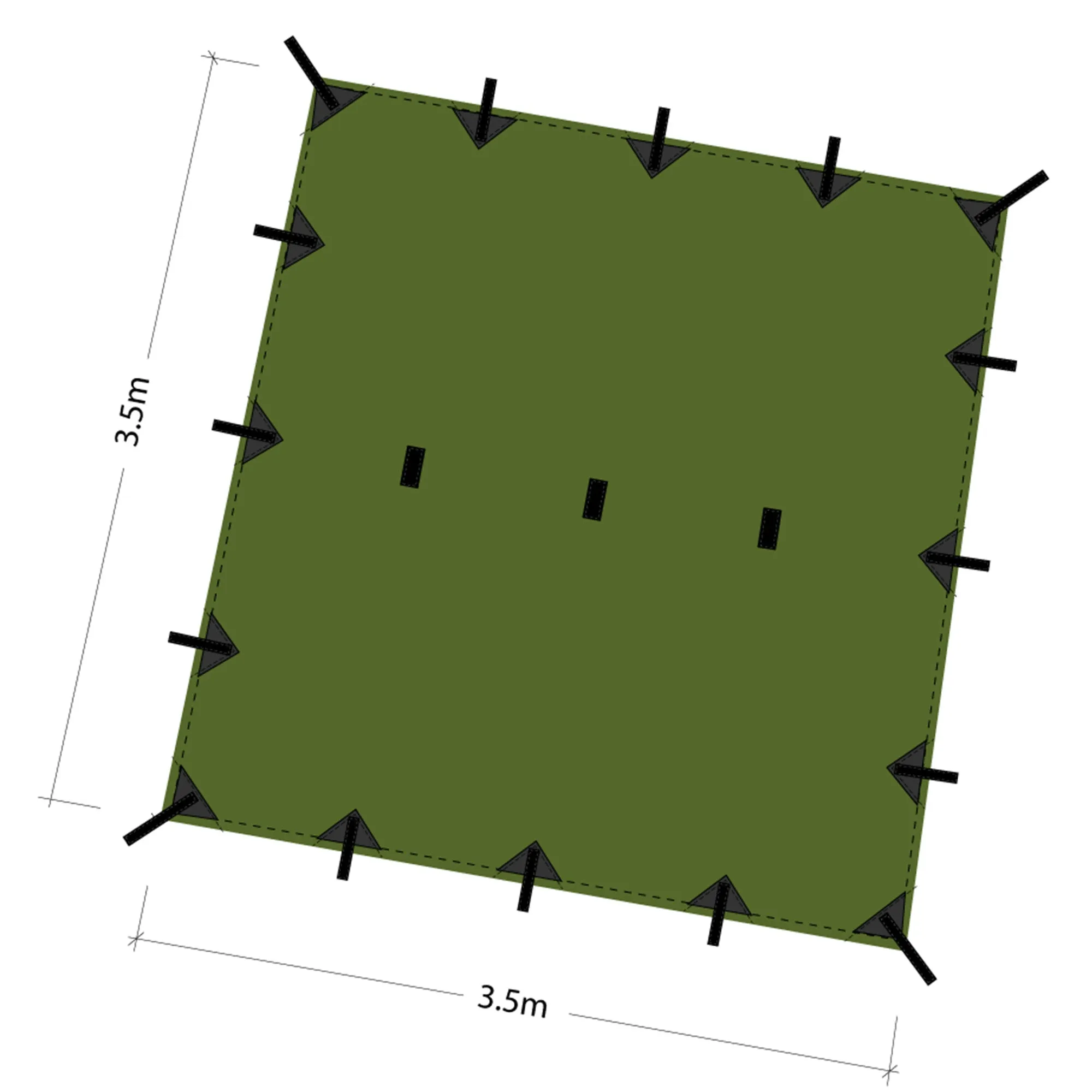 DD TARP 3.5x3.5 metri - Telo per camping ed escursioni