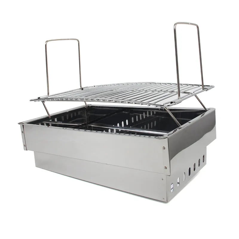 DISCOVERY ADVENTURES CHARCOAL GRILL FOLDING BBQ GRILL PORTABLE BARBECUE  FOR OUTDOOR