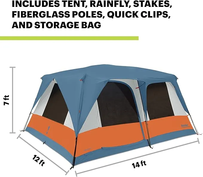 Eureka! Copper Canyon LX 12-Person 3-Season Camping Tent – Spacious, Comfortable, and Weather-Resistant