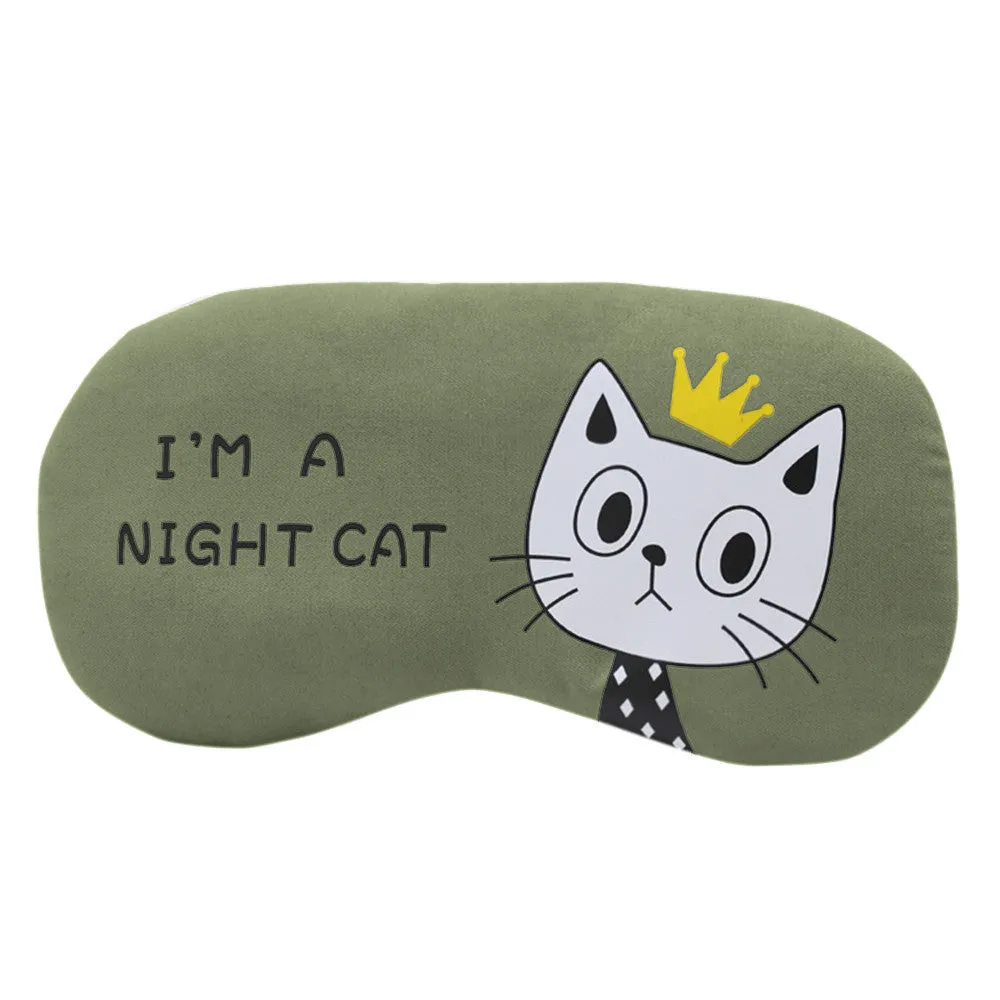 Eye Mask Soft Padded Sleep Travel Shade Cover Rest Relax Sleeping Blindfold