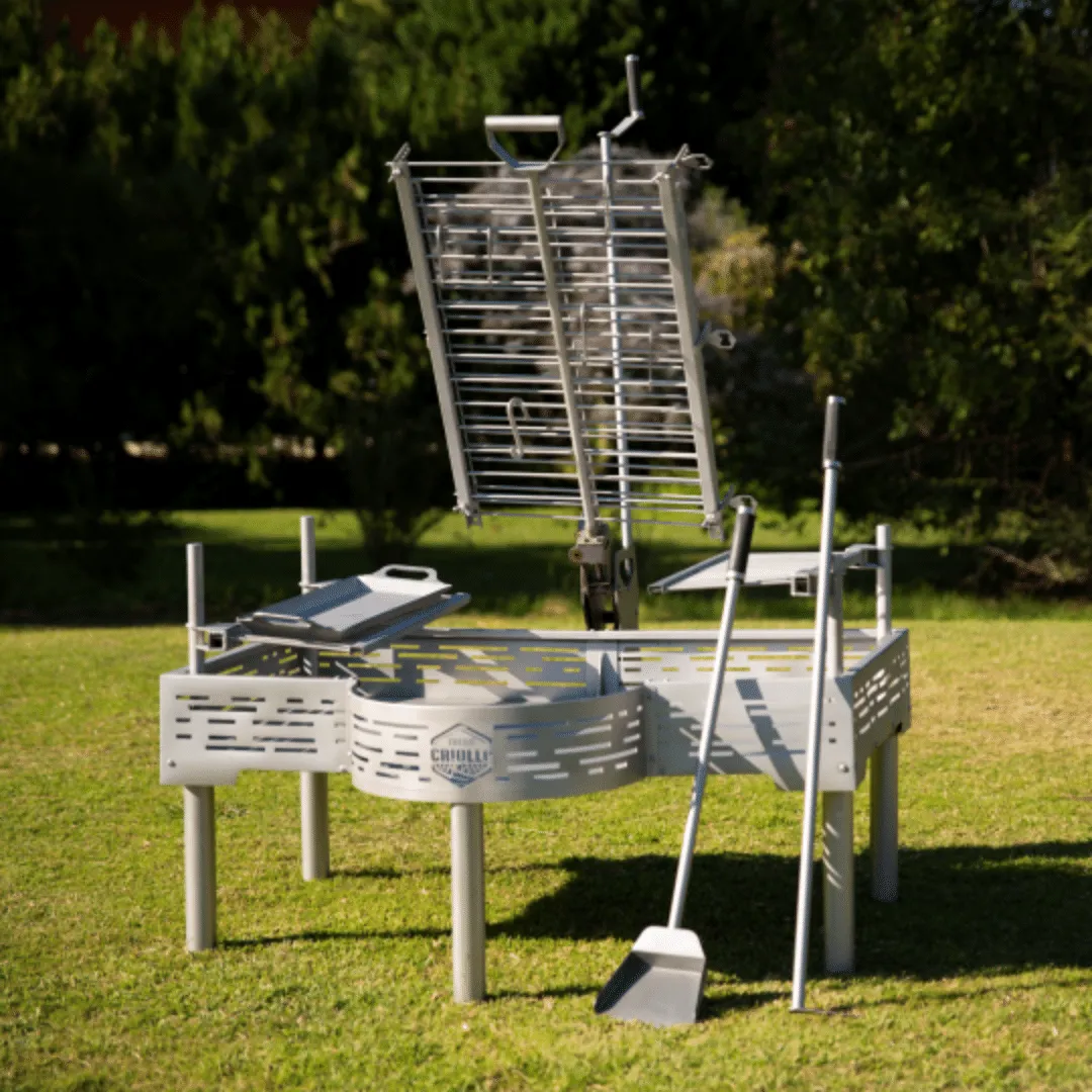 Fuego Criollo BAE Stainless Steel Firepit with Grill