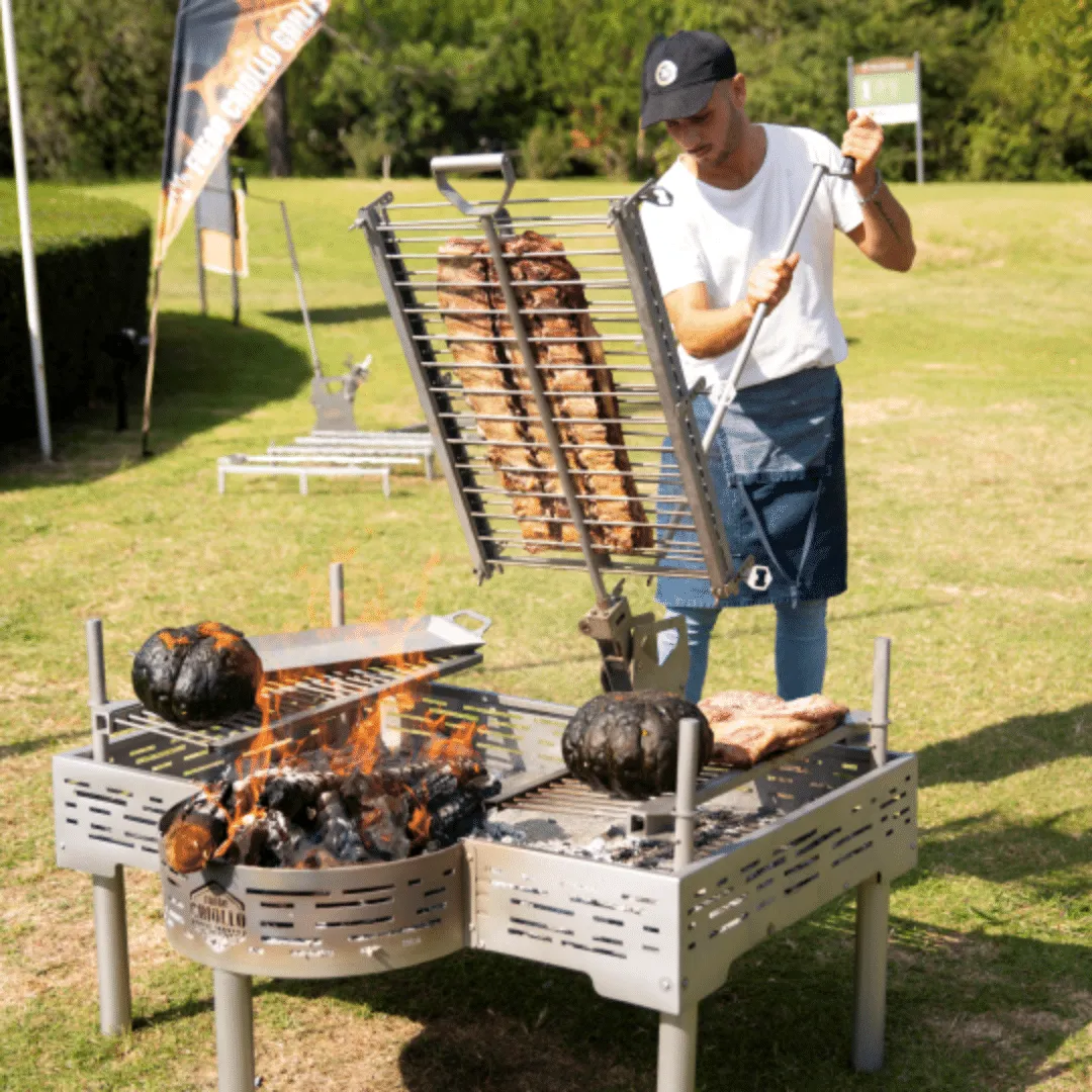 Fuego Criollo BAE Stainless Steel Firepit with Grill