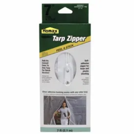Homax 3142 CinchTite 7' Peel 'N Stick Tarp Zipper Door Instant Door - Quantity of 6