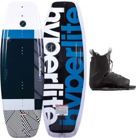 Hyperlite Motive Wakeboard   Frequency Bindings Wakeboard Package - Perfect for Beginner to Intermediate Riders