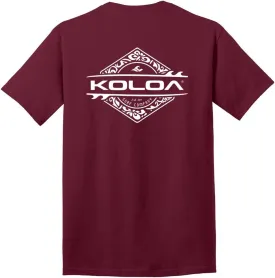 Koloa Surf Diamond Thruster Surfboards Logo Cotton T-Shirts in Reg, Big and Tall