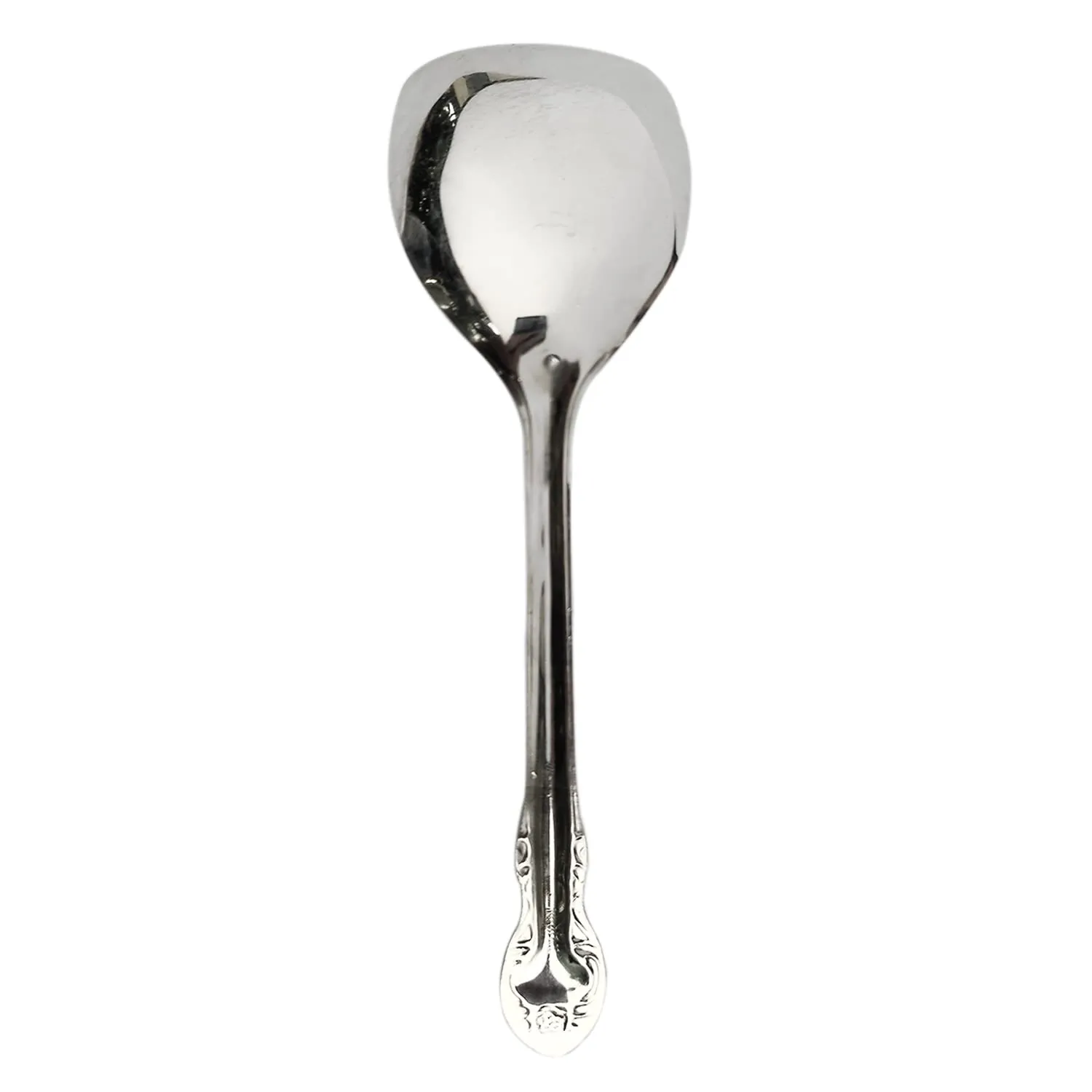 Kuber Industries Stainless Steel Wok Spatula|Slotted Turner for Cooking & Food Serving, Set of 3 (Silver)