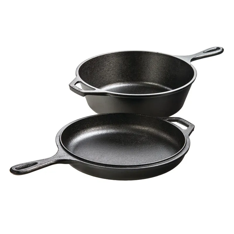 Lodge Logic 3.2qt Dutch Oven with Fry Pan Lid