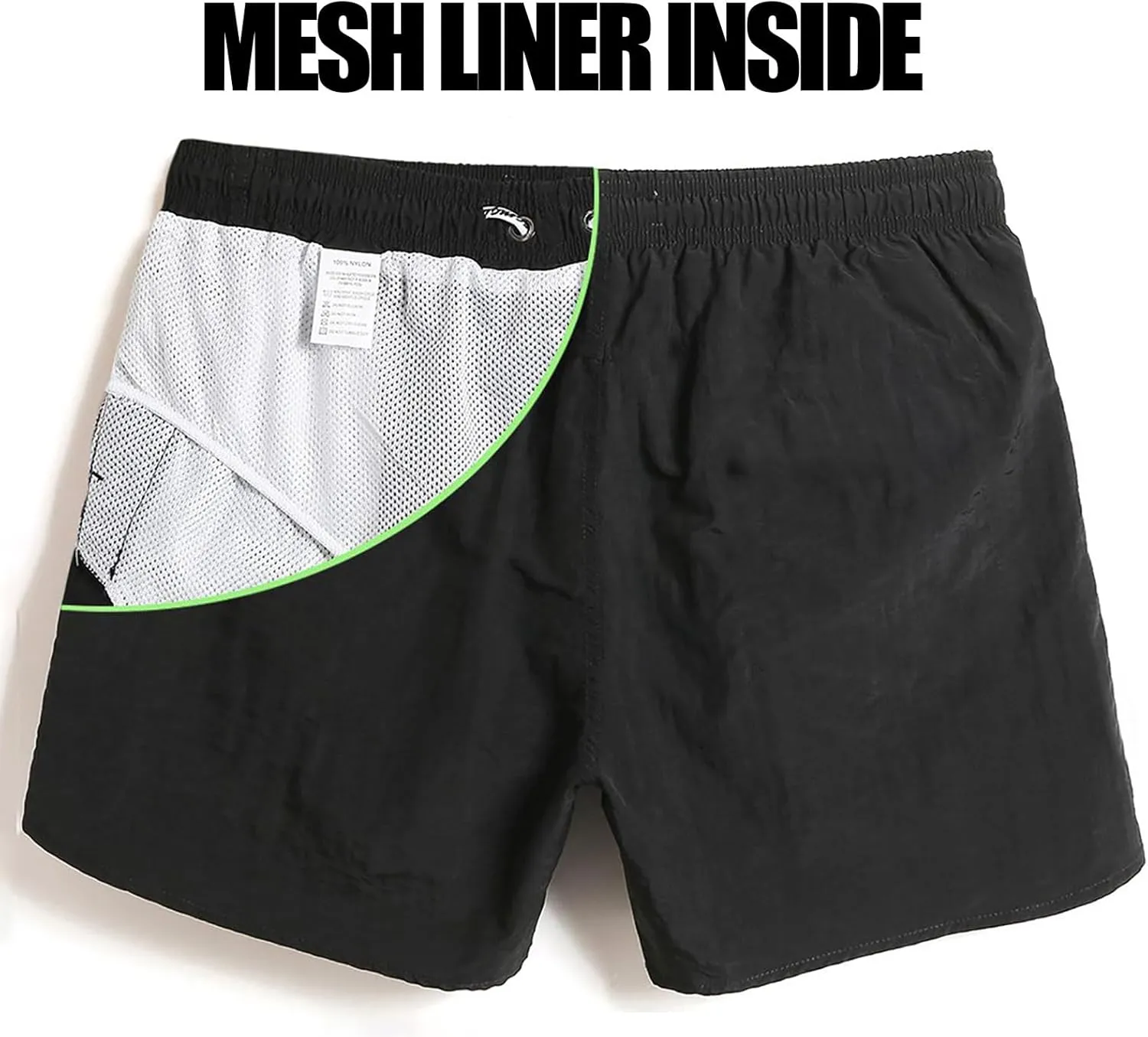 Men's Swim Trunks 5 Inch Quick Dry Board Shorts Mesh Lining Swimming Trunks Beach Shorts for Men Bathing Suits