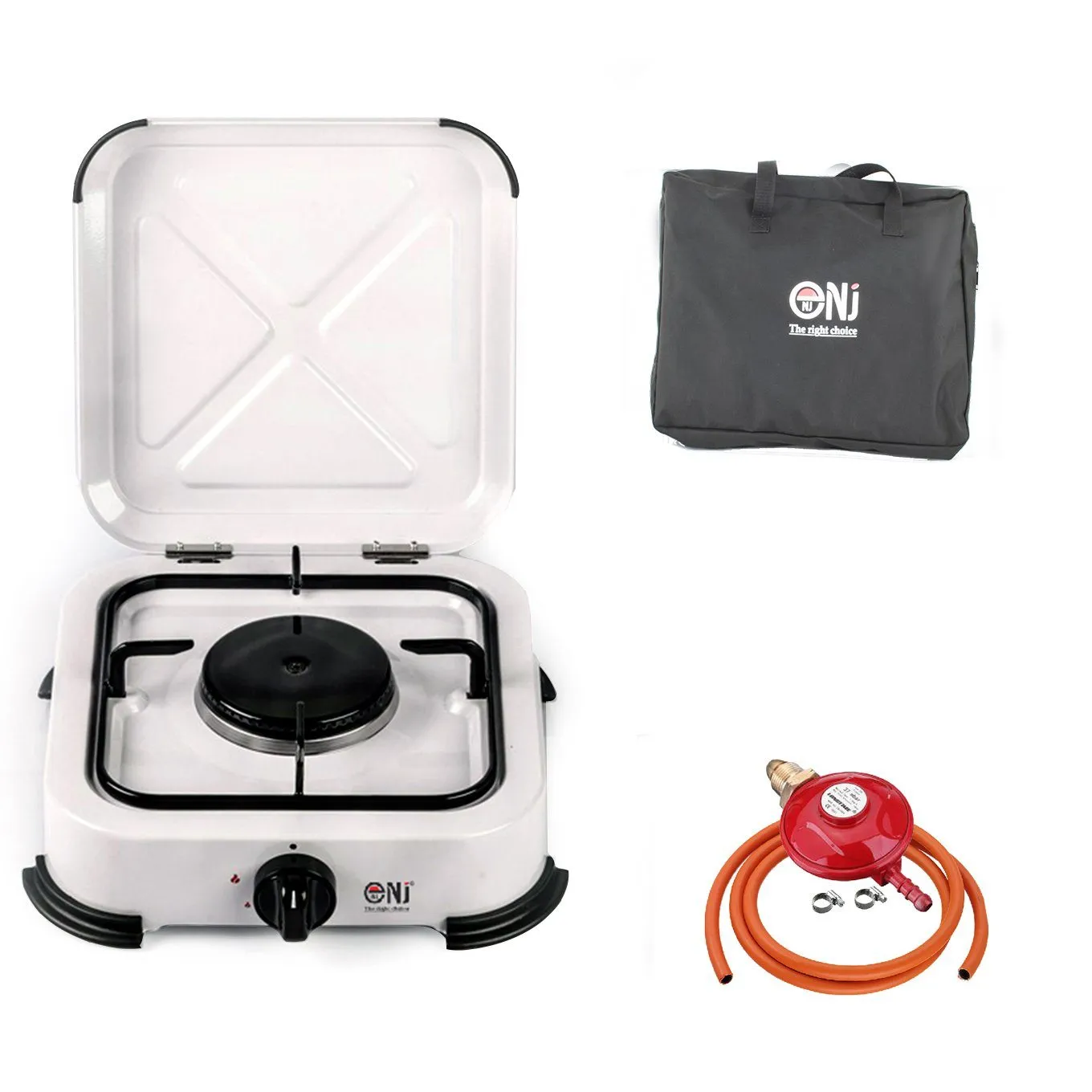 NJ-01 Lightweight Camping 1 Burner Gas Stove with Cover LPG Outdoor
