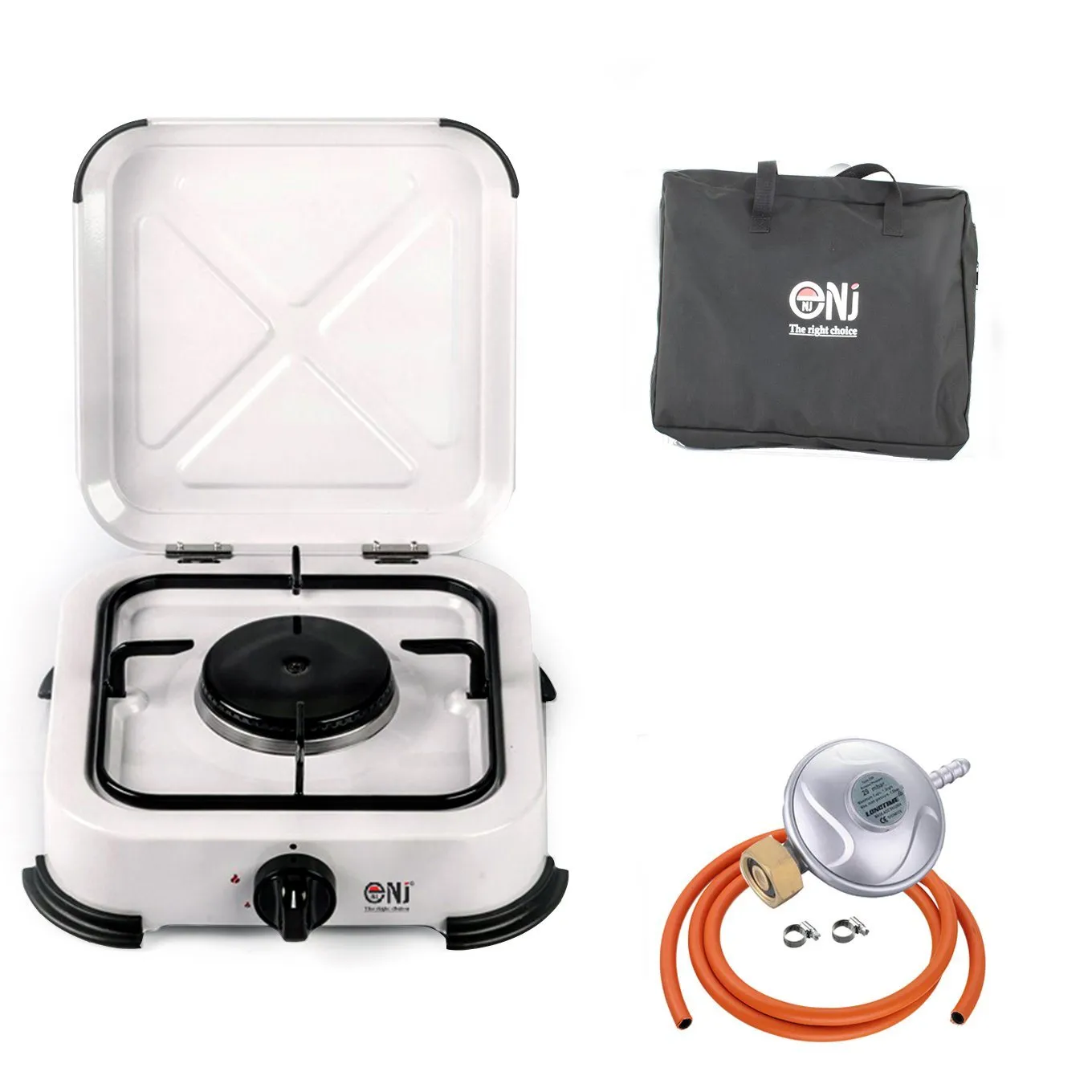 NJ-01 Lightweight Camping 1 Burner Gas Stove with Cover LPG Outdoor