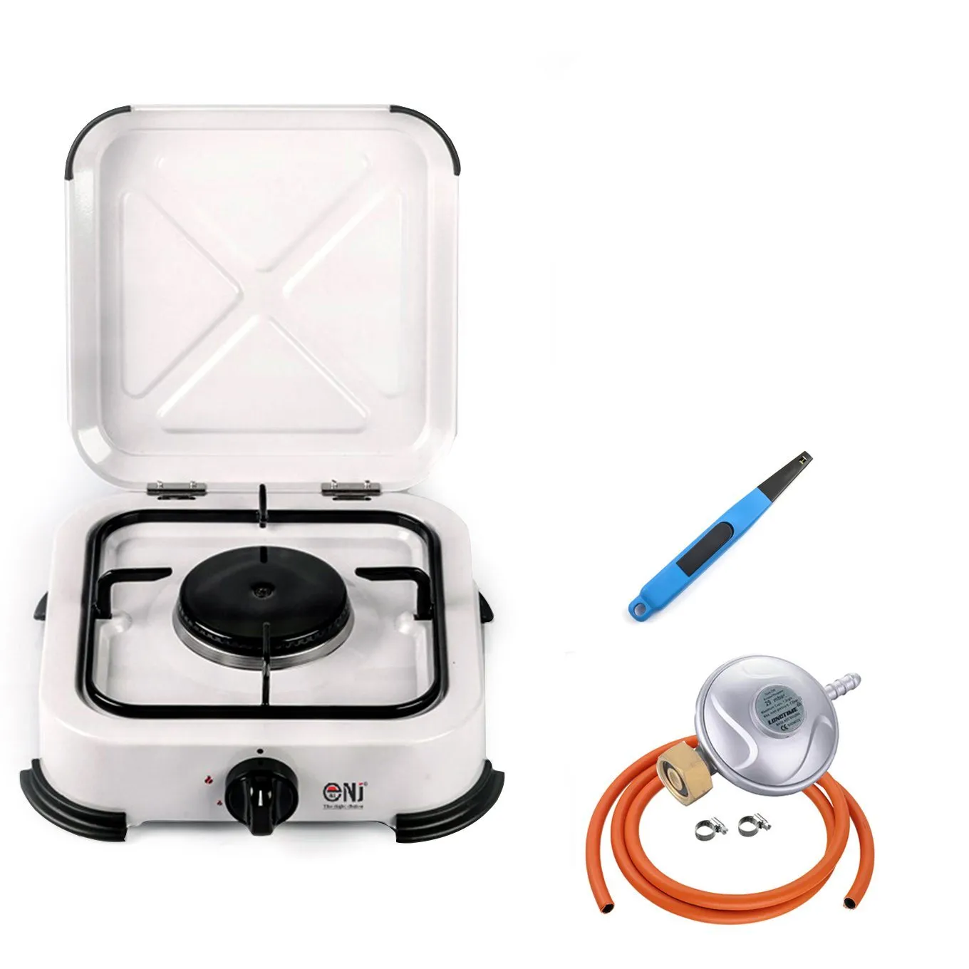 NJ-01 Lightweight Camping 1 Burner Gas Stove with Cover LPG Outdoor