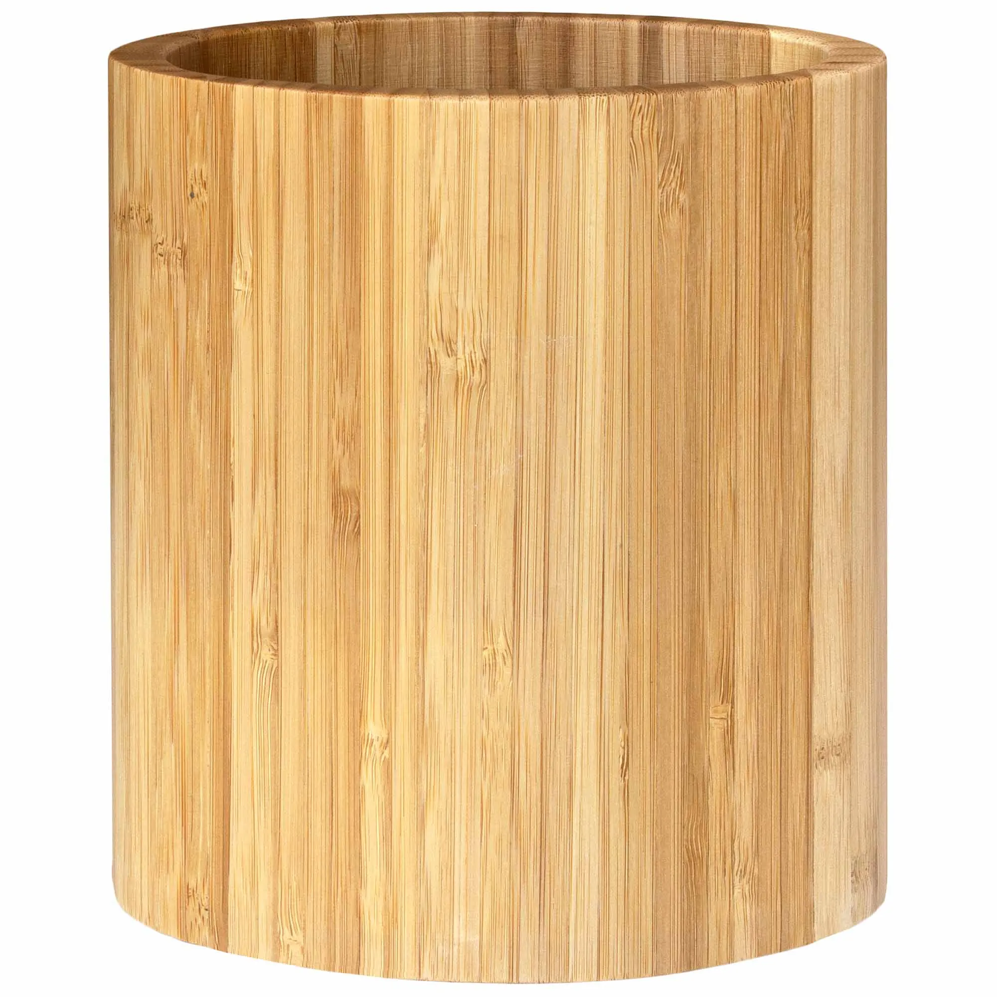 Oval-Shaped Bamboo Kitchen Utensil Holder