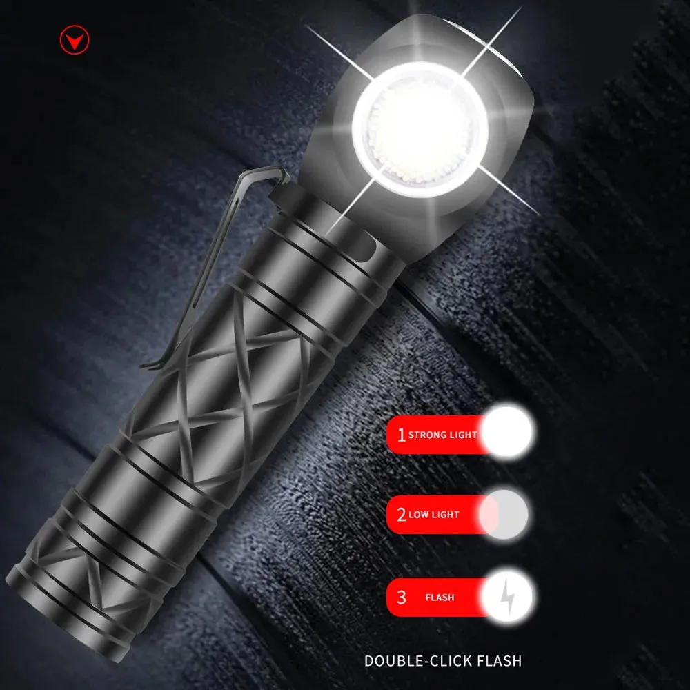 P8 LED flashlight Portable 18650 USB Rechargeable headlamp with magnet Adjustable Powerful Portable Torch 3 Mode Flash Headlight