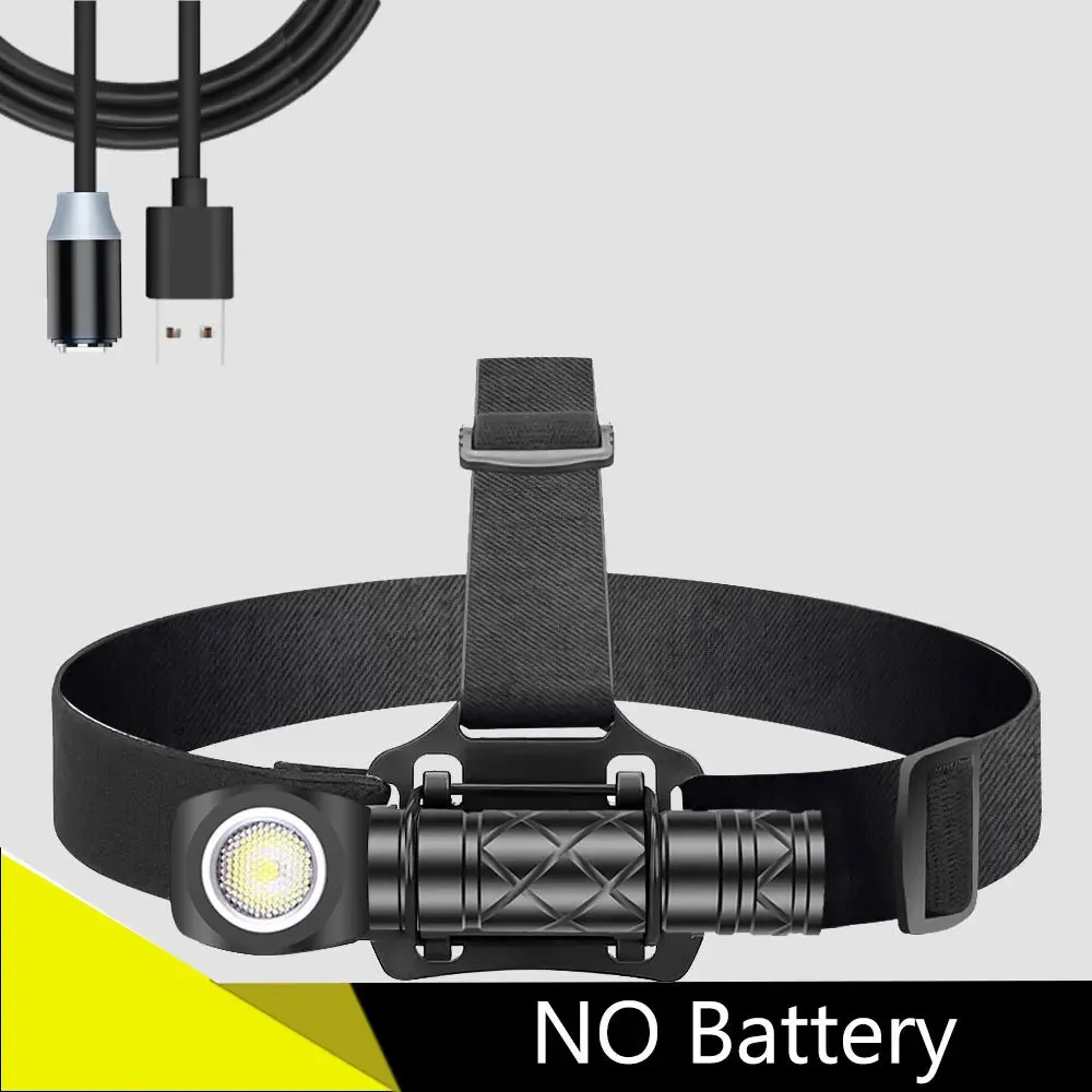 P8 LED flashlight Portable 18650 USB Rechargeable headlamp with magnet Adjustable Powerful Portable Torch 3 Mode Flash Headlight