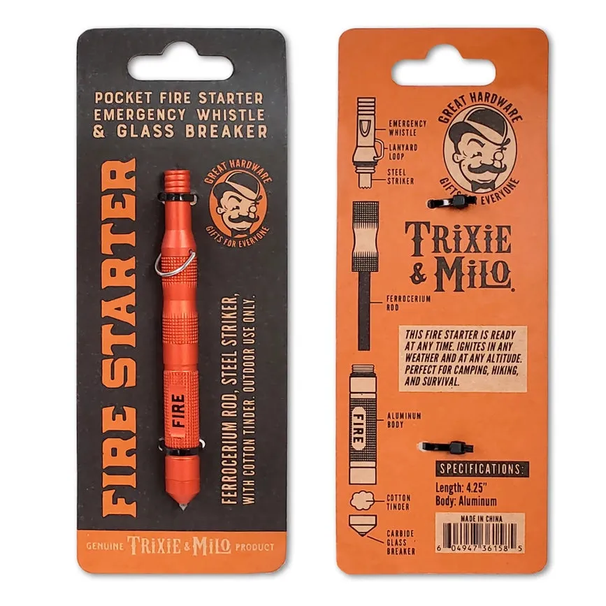 Pocket Survival EDC Fire Starter Tool | Trixie & Milo