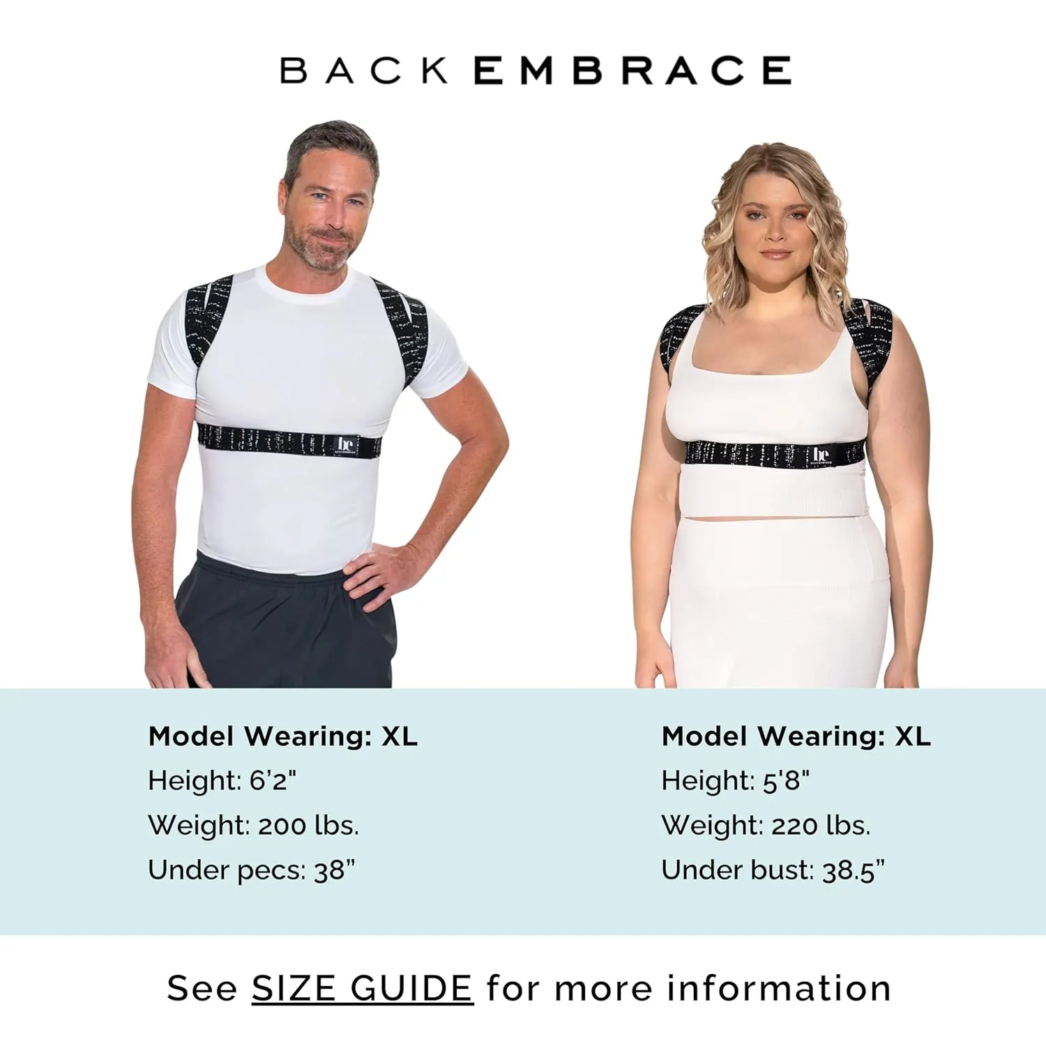 Posture Corrector for Women and Men - Made in USA - Slim and Adjustable Shoulder Brace - Back Brace for Back Pain Relief - Sand Drizzle XL