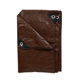 Rip Stop Tarp - 12 Ft X 14 Ft - Brown - Standard Duty