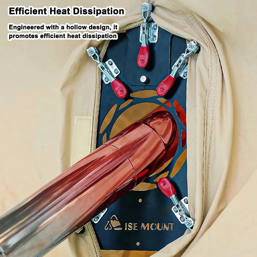 Tent Chimney Anti-Scald Plate Clip-on Stove Jack Camping Tent Protector No-Opening Tent Chimney Guard for Chimneys