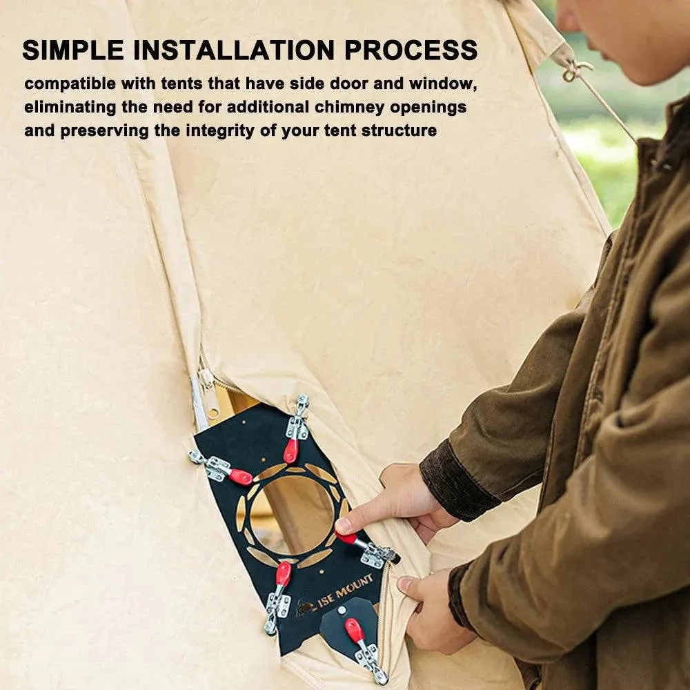 Tent Chimney Anti-Scald Plate Clip-on Stove Jack Camping Tent Protector No-Opening Tent Chimney Guard for Chimneys