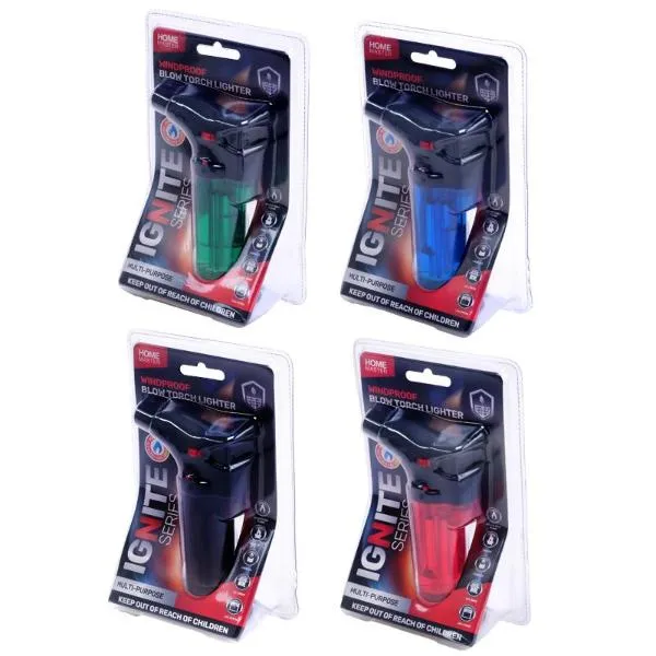 Transparent Refillable Gas Blow Lighter Torch