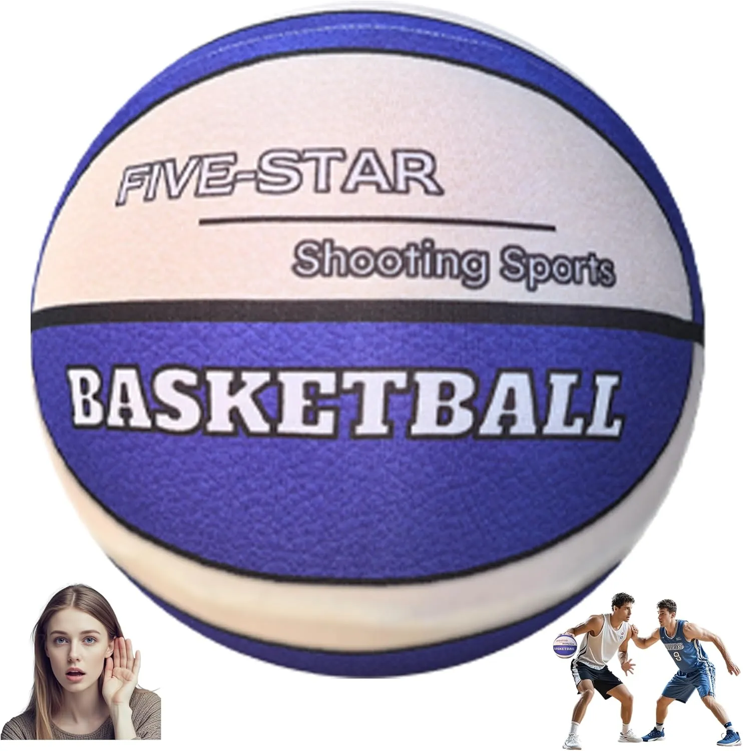 Update No.7 Silent Basketball (9.45in)  High Bounce, Durable, No Shedding Fabric Cover for Indoor Dribbling and Shooting Practice  Perfect for Teens and Adults (No.7(Basketball))