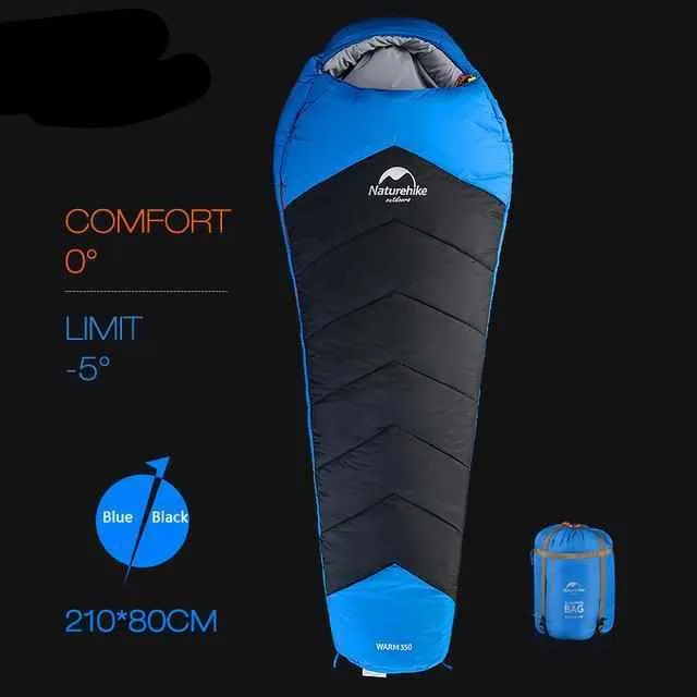 Winter Thickening Mummy Sleeping Bag - Outdoor Camping Warm Sleeping Bag with Compression Sack