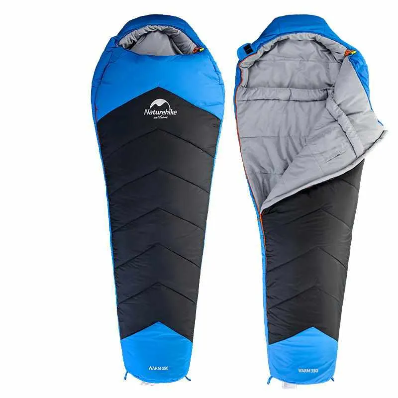 Winter Thickening Mummy Sleeping Bag - Outdoor Camping Warm Sleeping Bag with Compression Sack