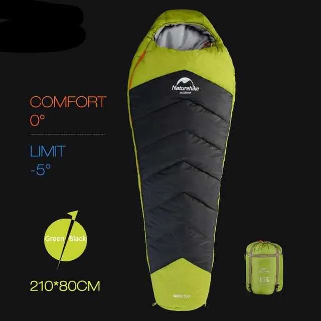 Winter Thickening Mummy Sleeping Bag - Outdoor Camping Warm Sleeping Bag with Compression Sack